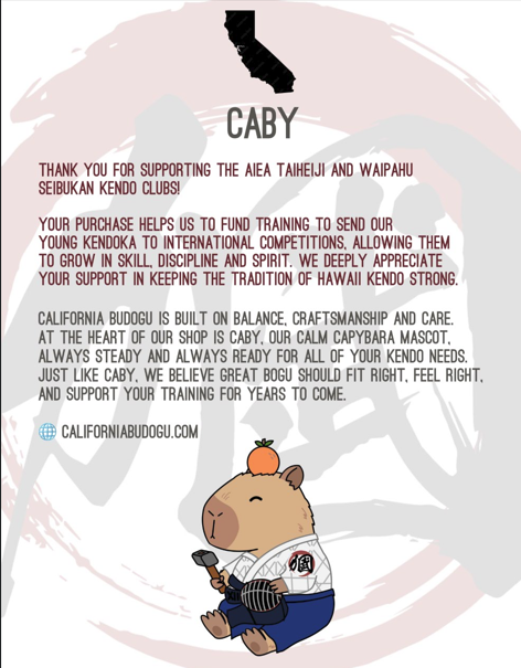 CA Budogu Official Mascot: "CABY THE CAPYBARA" KENDOBUTSU Collectable Enamel Pin