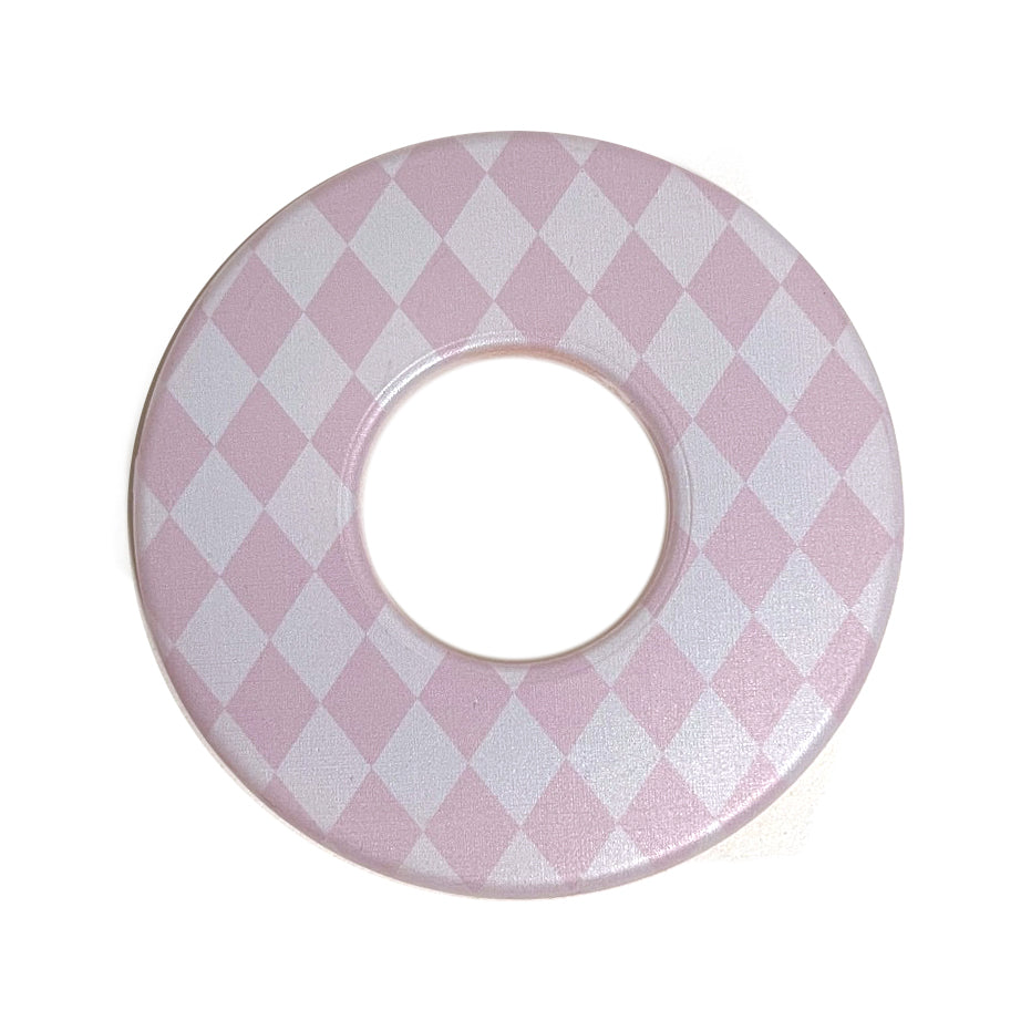 Made-in-Japan Printed Tsuba (Pink Diamonds)