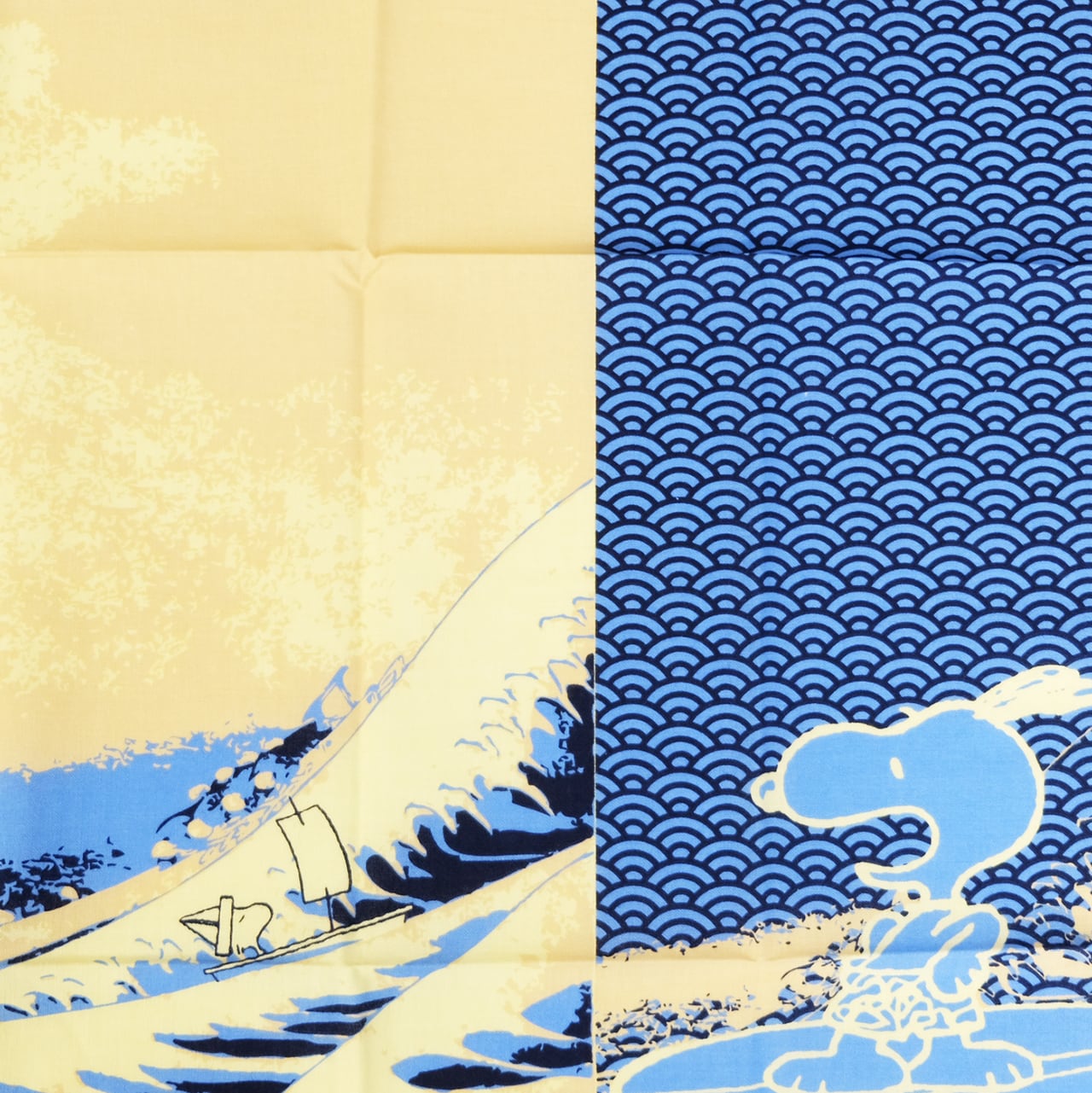 SOLD: SNOOPY x HOKUSAI Tenugui (The Great Wave of Kanagawa)