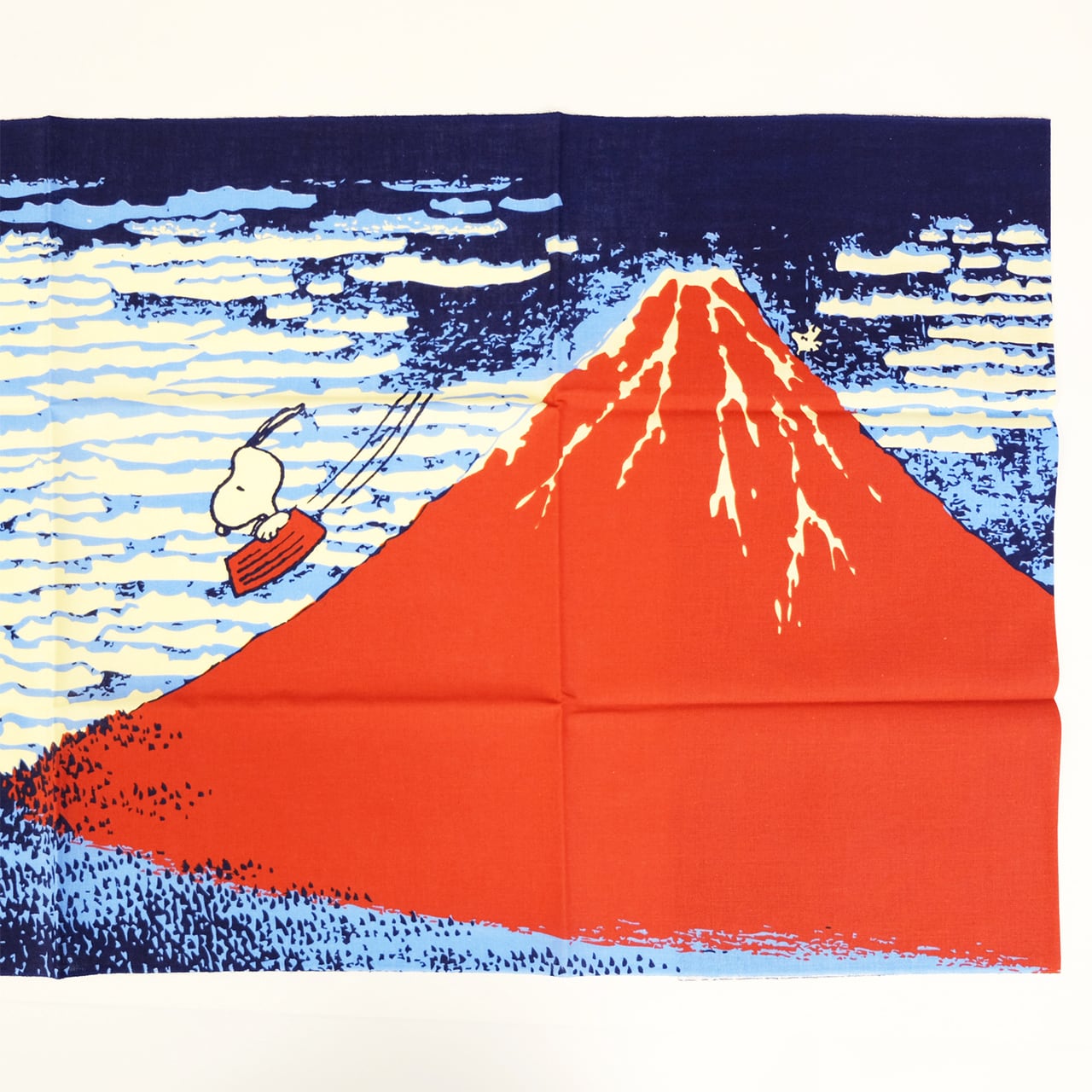 SOLD: SNOOPY x HOKUSAI Tenugui (Red Fuji)
